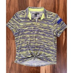 Jamie Sadock Golf Polo Shirt Multicolored Print Short Sleeve. Large